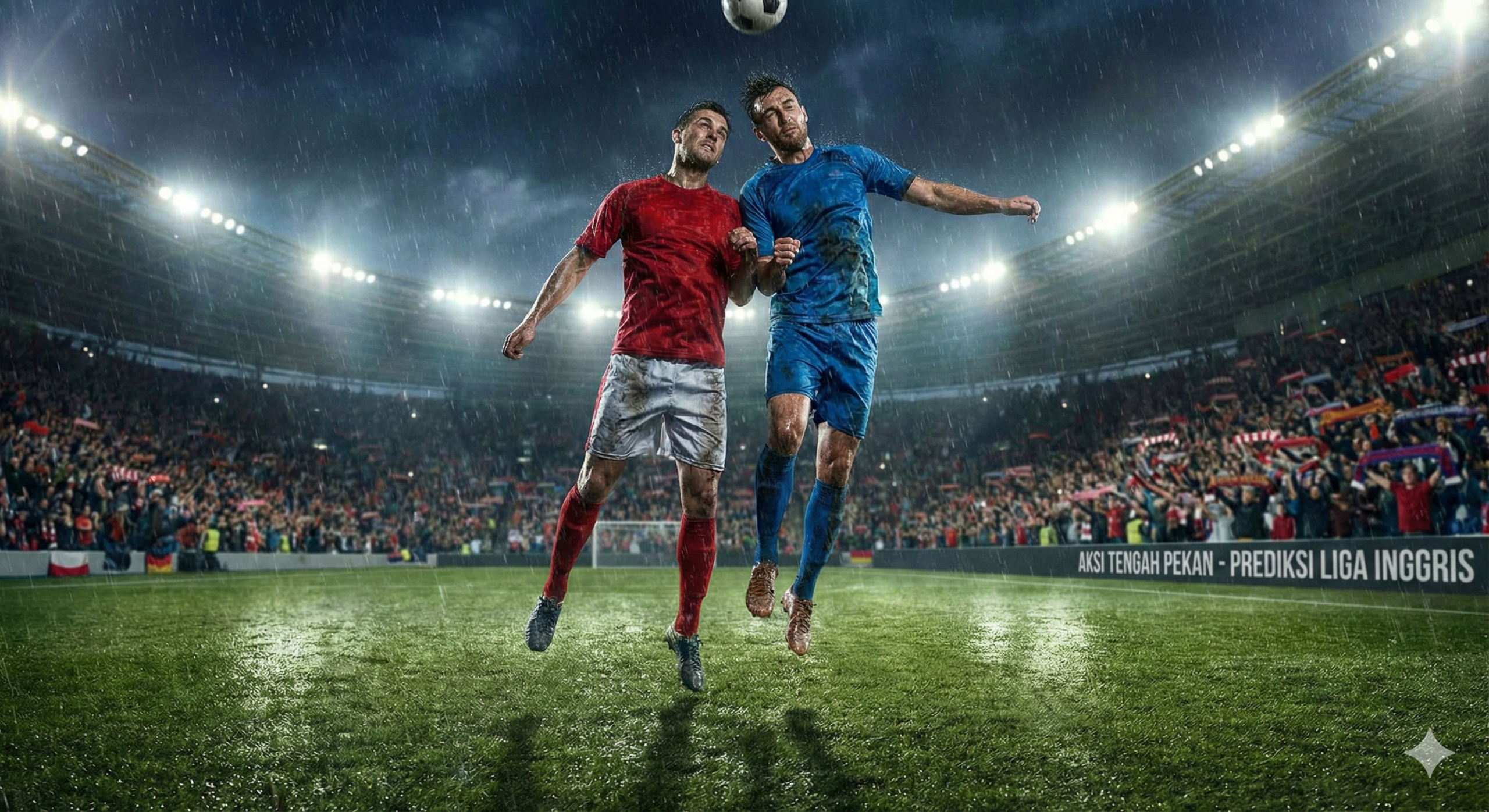 Foto close-up artistik dari sebuah bola sepak klasik yang tergeletak di atas rumput hijau lapangan yang segar. Latar belakangnya dibuat sedikit kabur (bokeh) memperlihatkan lampu stadion yang terang dan siluet tribun penonton, memberikan fokus penuh pada bola sebagai objek utama. Gambar ini merepresentasikan persiapan dan antisipasi sebelum kick-off dari sepuluh pertandingan yang dibahas. Pencahayaan yang lembut namun fokus menciptakan kesan profesional dan mendalam, sangat cocok untuk ditempatkan di antara teks analisis prediksi skor pertandingan.