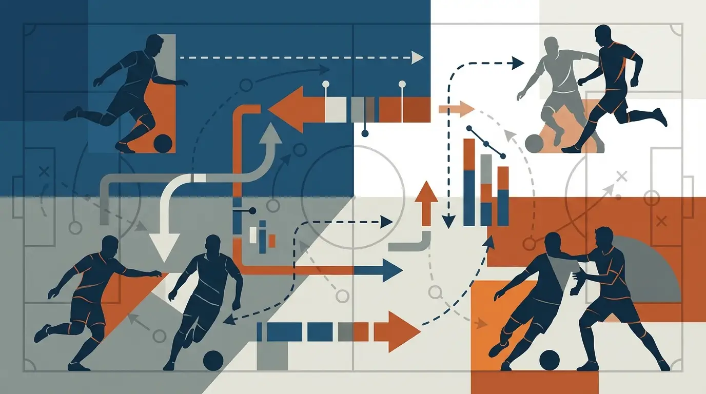 A conceptual map visualizing the four dominant transfer strategies in Liga 1 2026: Radical Rebuild, Precision Enhancement, Pragmatic Adjustment, and Future Investment.