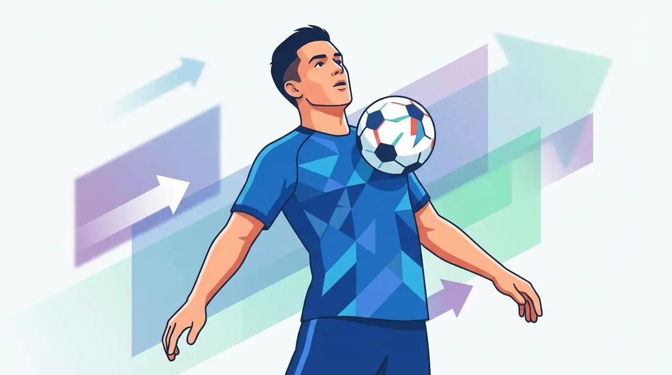 An illustration capturing the dynamic energy and skill of a multidimensional playmaker in Liga 1, representing players like Mariano Peralta Bauer.